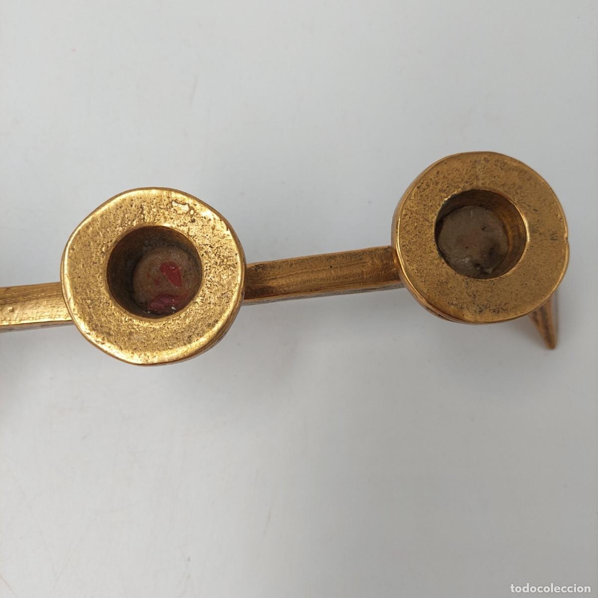 Vintage: Candelabro de bronce brutalista Harjes - Foto 4