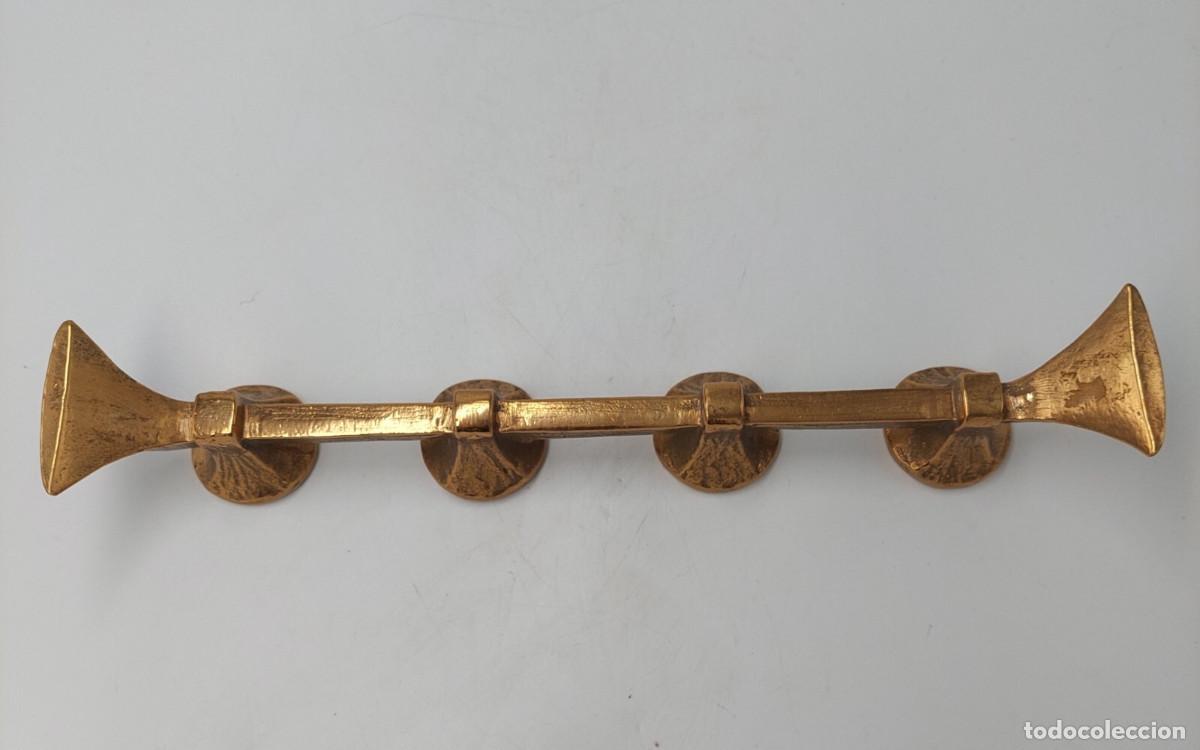 Vintage: Candelabro de bronce brutalista Harjes - Foto 5