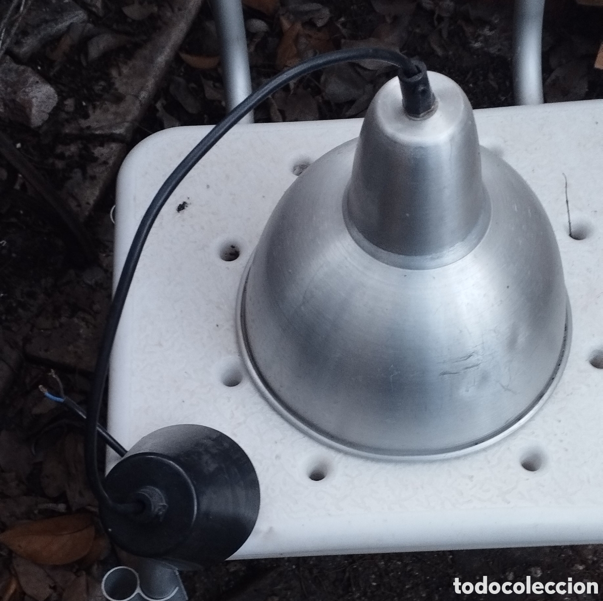 Vintage: FOCO L&Aacute;MPARA DE TECHO INDUSTRIAL ALUMINIO - Foto 1