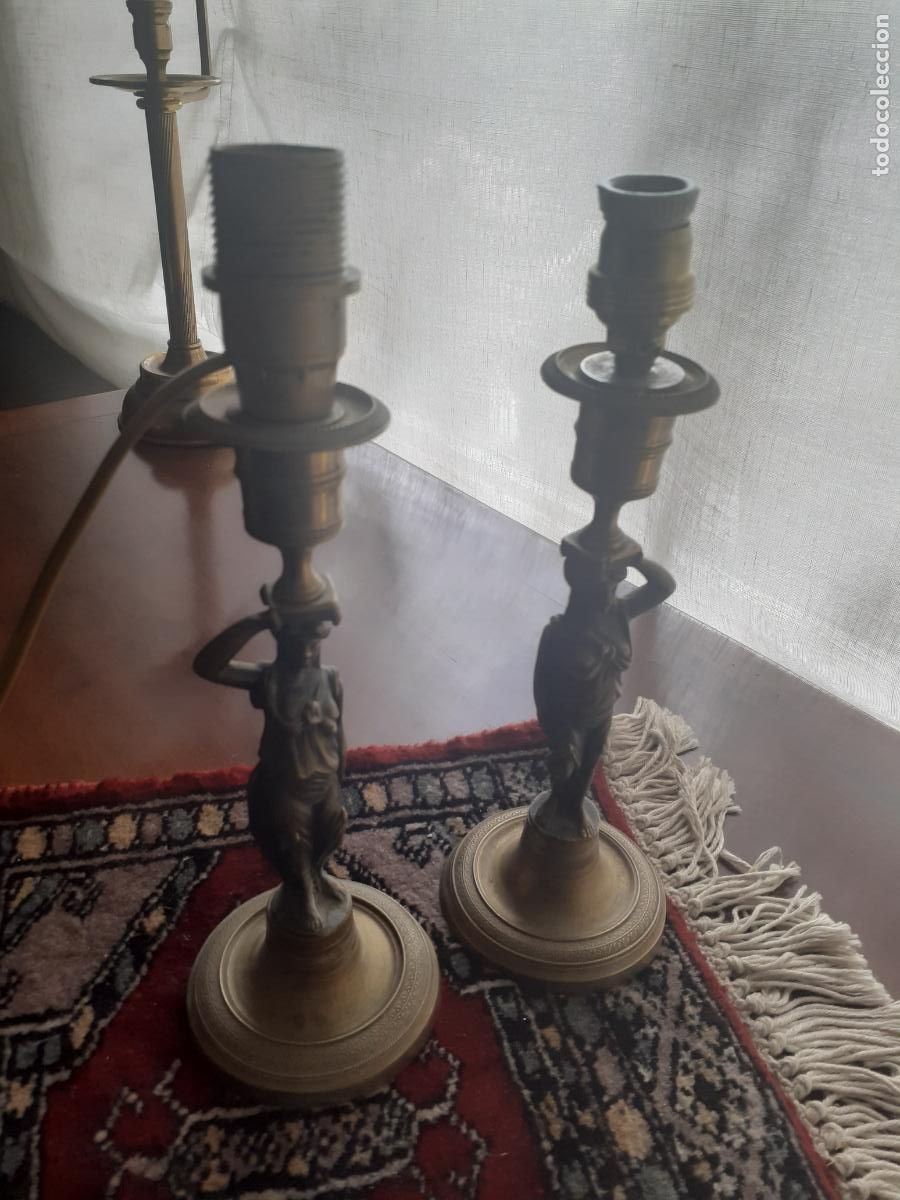 Vintage: Dos candelabros de bronze - Foto 1