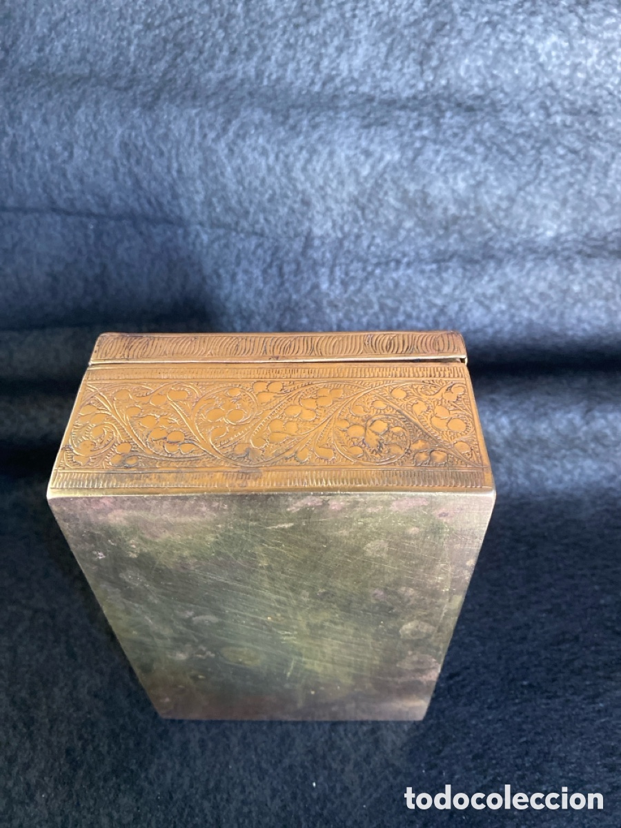 Vintage: Caja gravada lat&oacute;n vintage - Foto 4