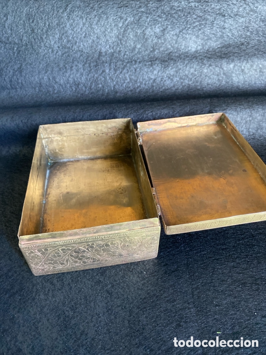 Vintage: Caja gravada lat&oacute;n vintage - Foto 6