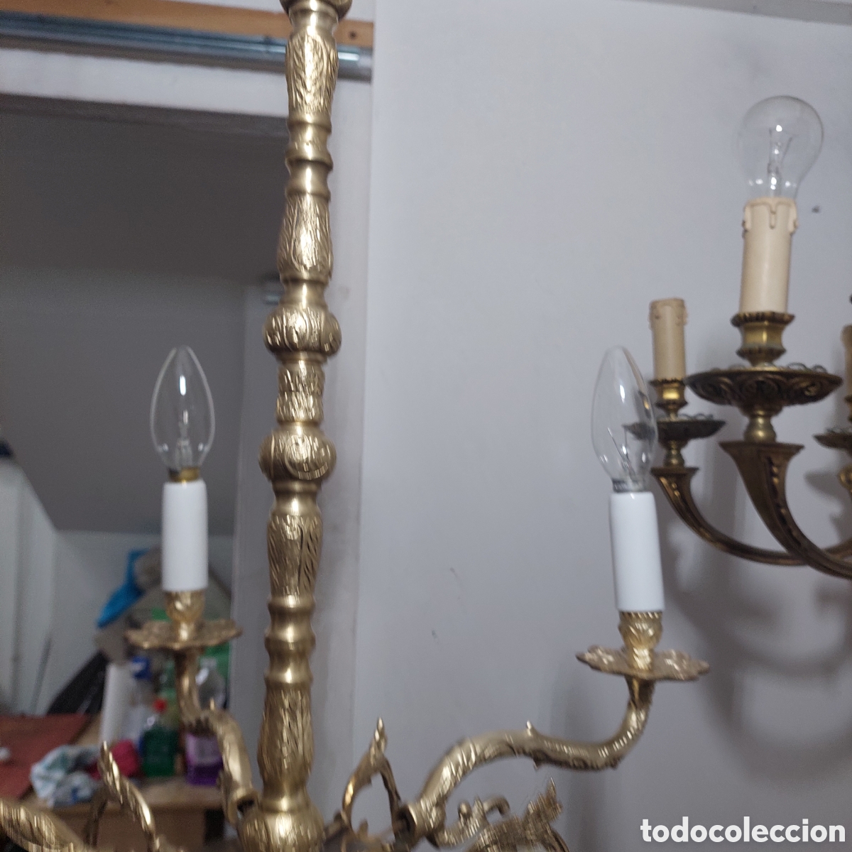 Vintage: Lampara de bronce.5bra - Foto 5