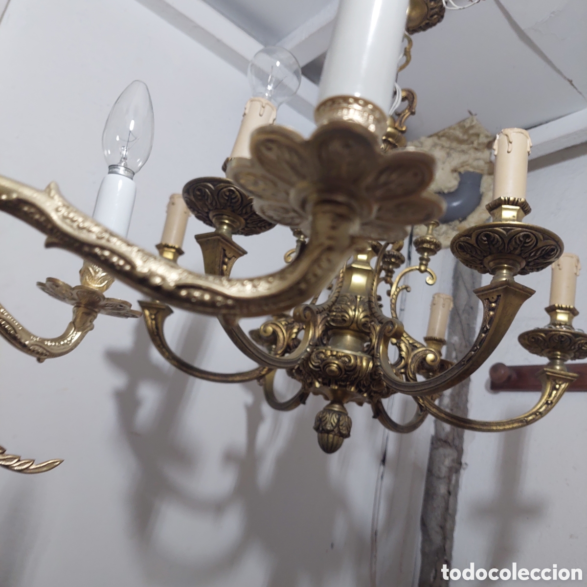 Vintage: Lampara de bronce.5bra - Foto 6