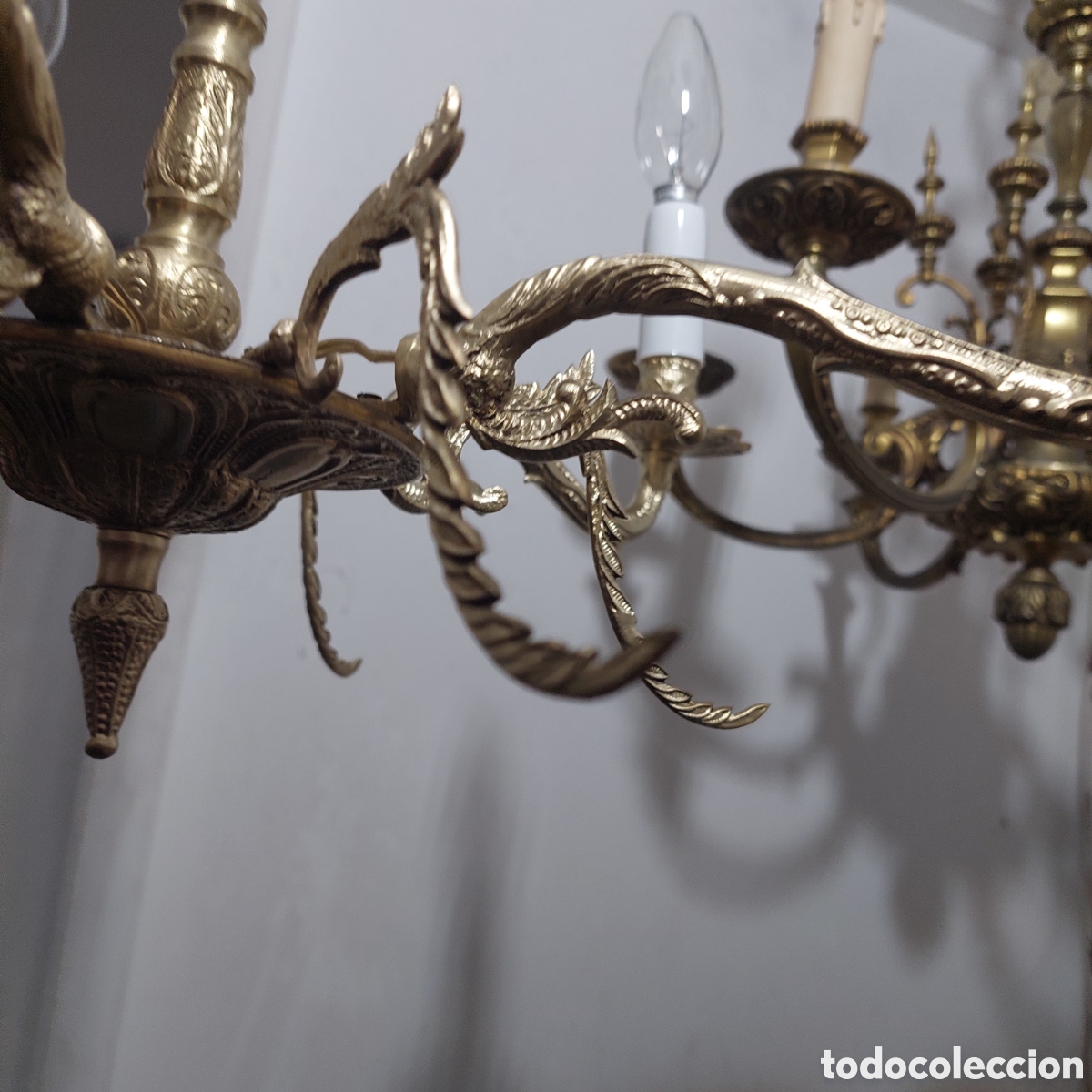 Vintage: Lampara de bronce.5bra - Foto 7