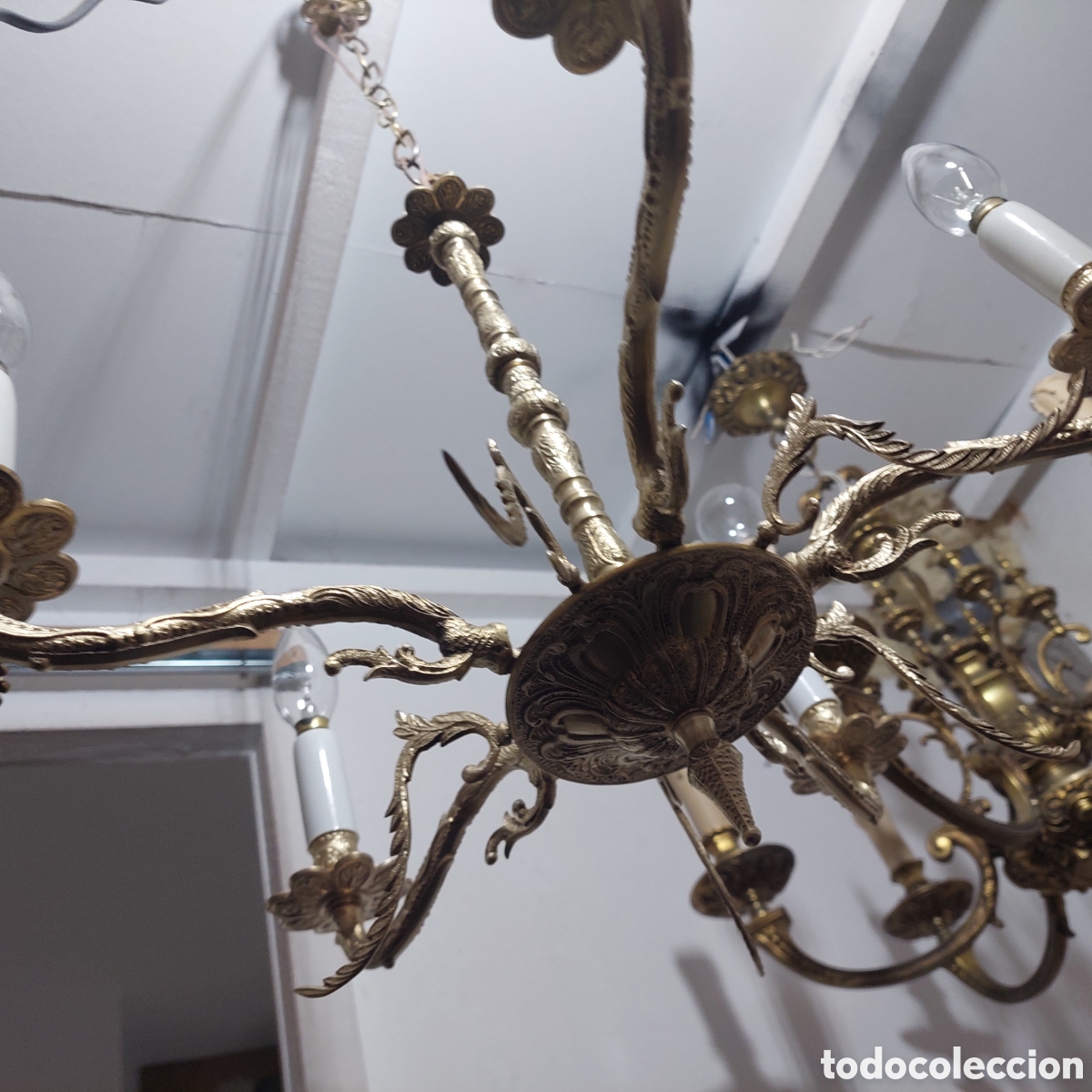 Vintage: Lampara de bronce.5bra - Foto 10