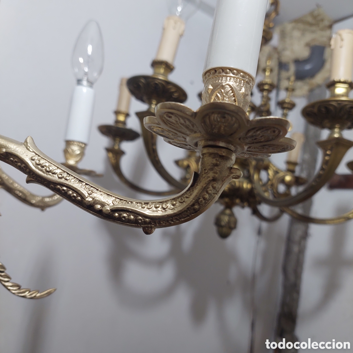 Vintage: Lampara de bronce.5bra - Foto 11