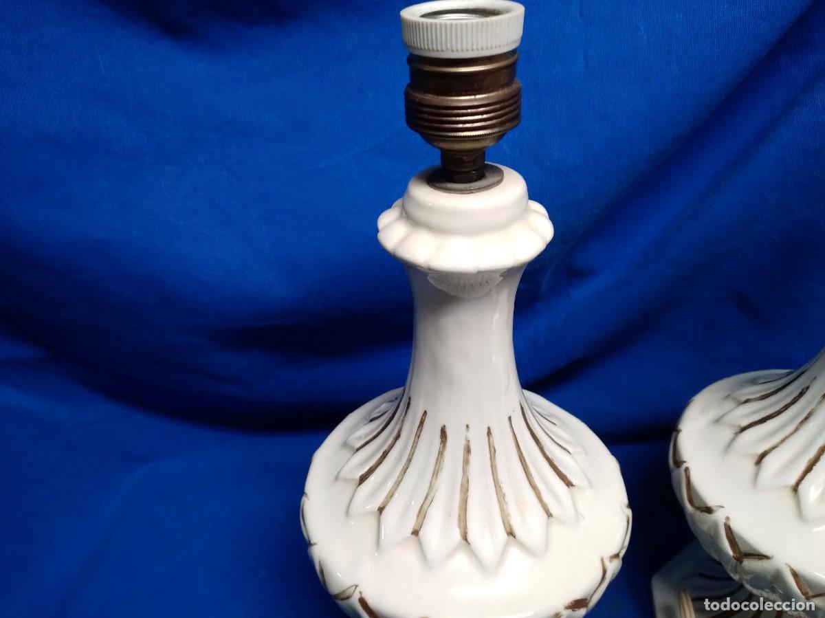 Vintage: ANT&Iacute;GUAS L&Aacute;MPARAS DE MESA DE CER&Aacute;MICA - Foto 2