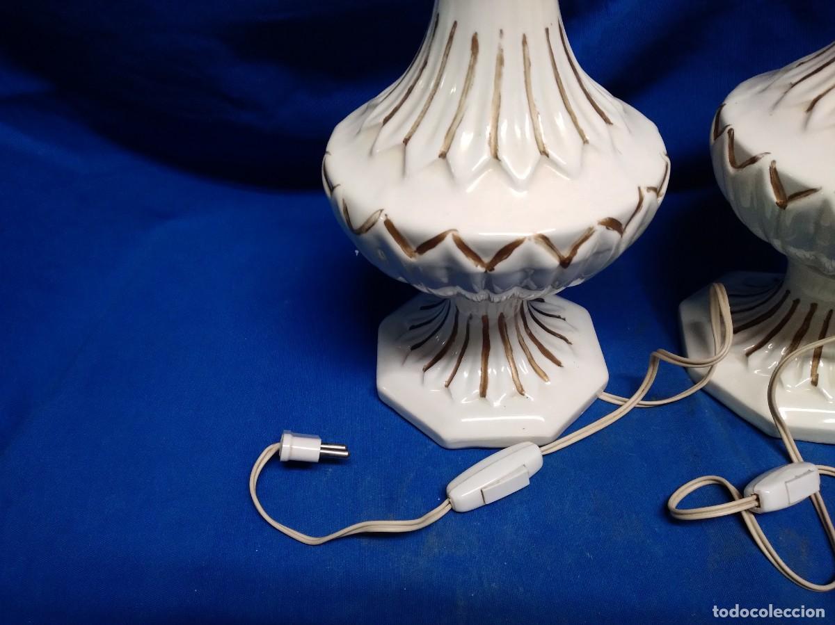 Vintage: ANT&Iacute;GUAS L&Aacute;MPARAS DE MESA DE CER&Aacute;MICA - Foto 4