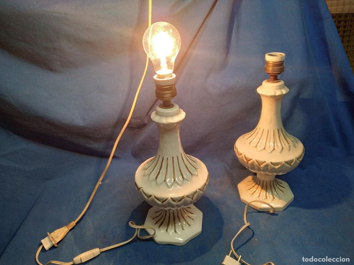 Vintage: ANT&Iacute;GUAS L&Aacute;MPARAS DE MESA DE CER&Aacute;MICA - Foto 14