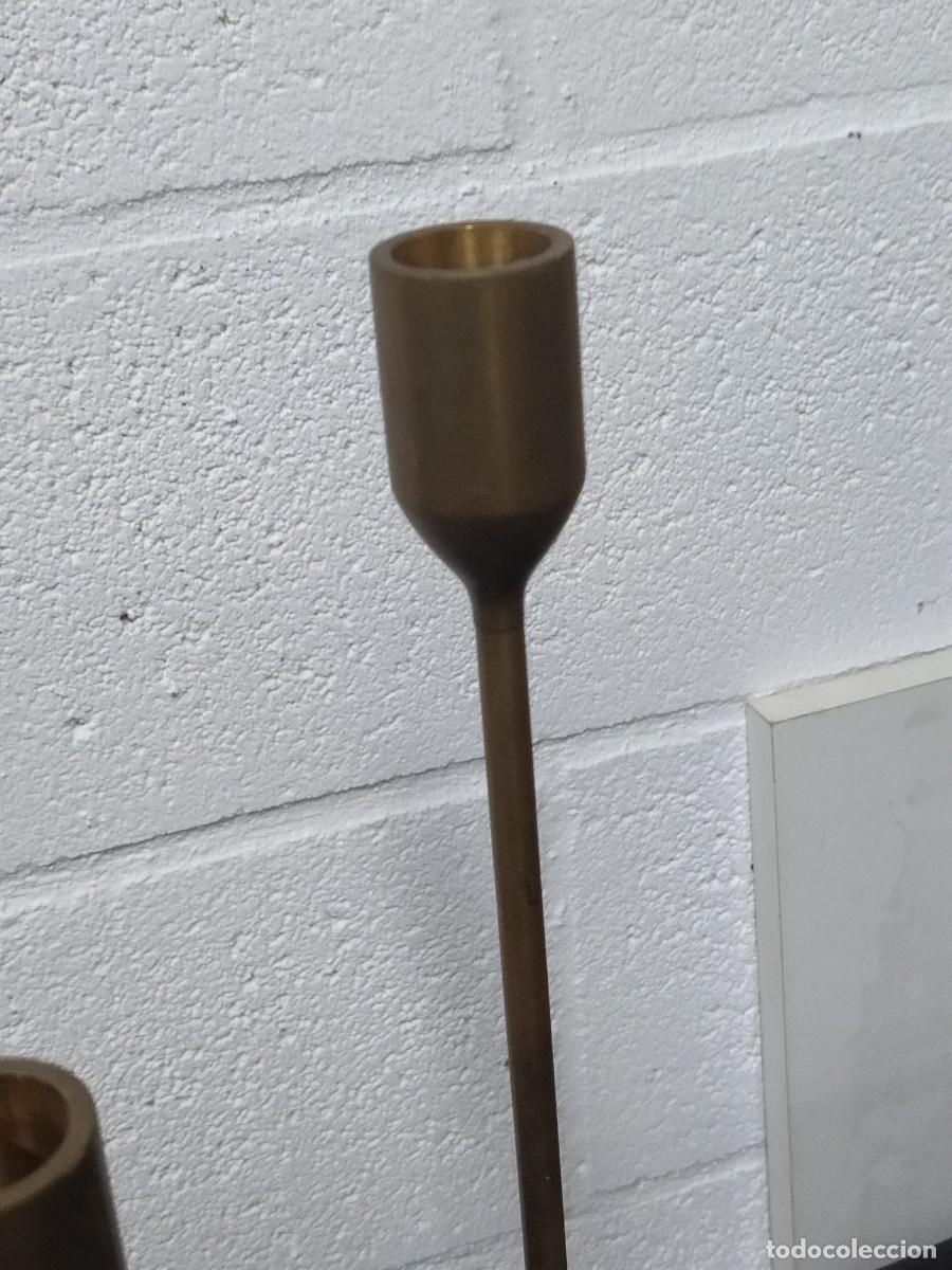 Vintage: Candelabros metal pareja - Foto 5