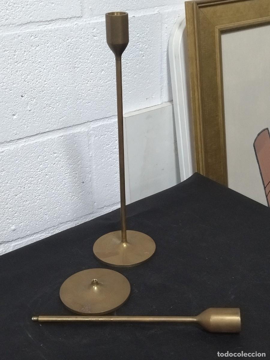 Vintage: Candelabros metal pareja - Foto 9
