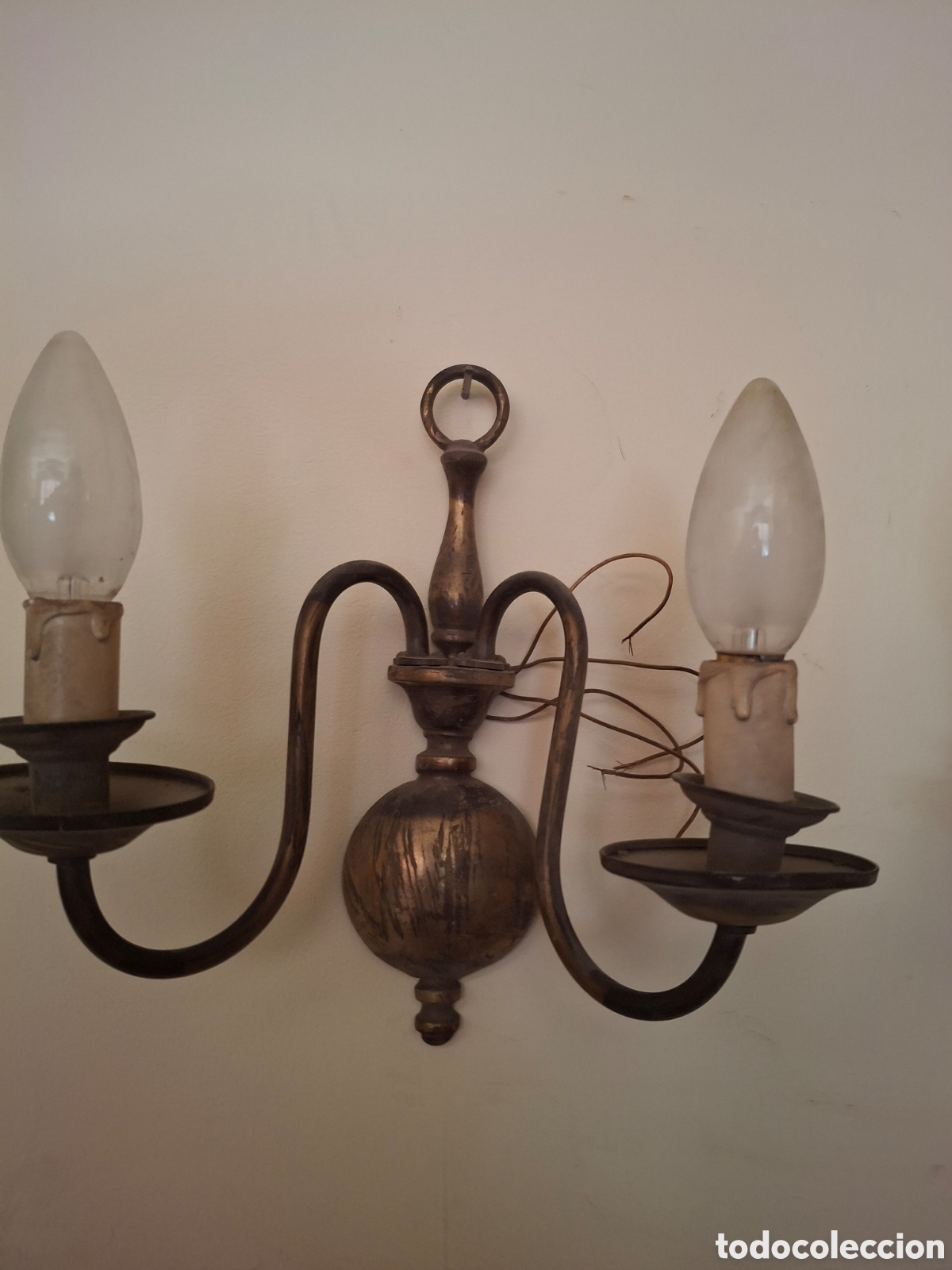 Vintage: Pareja de apliques holand&eacute;s - Foto 2