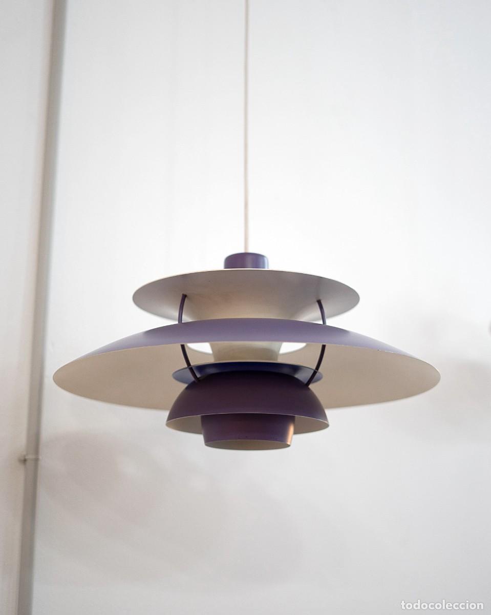Vintage: L&Aacute;MPARA PH5 MORADA DE LOUIS POULSEN - Foto 2