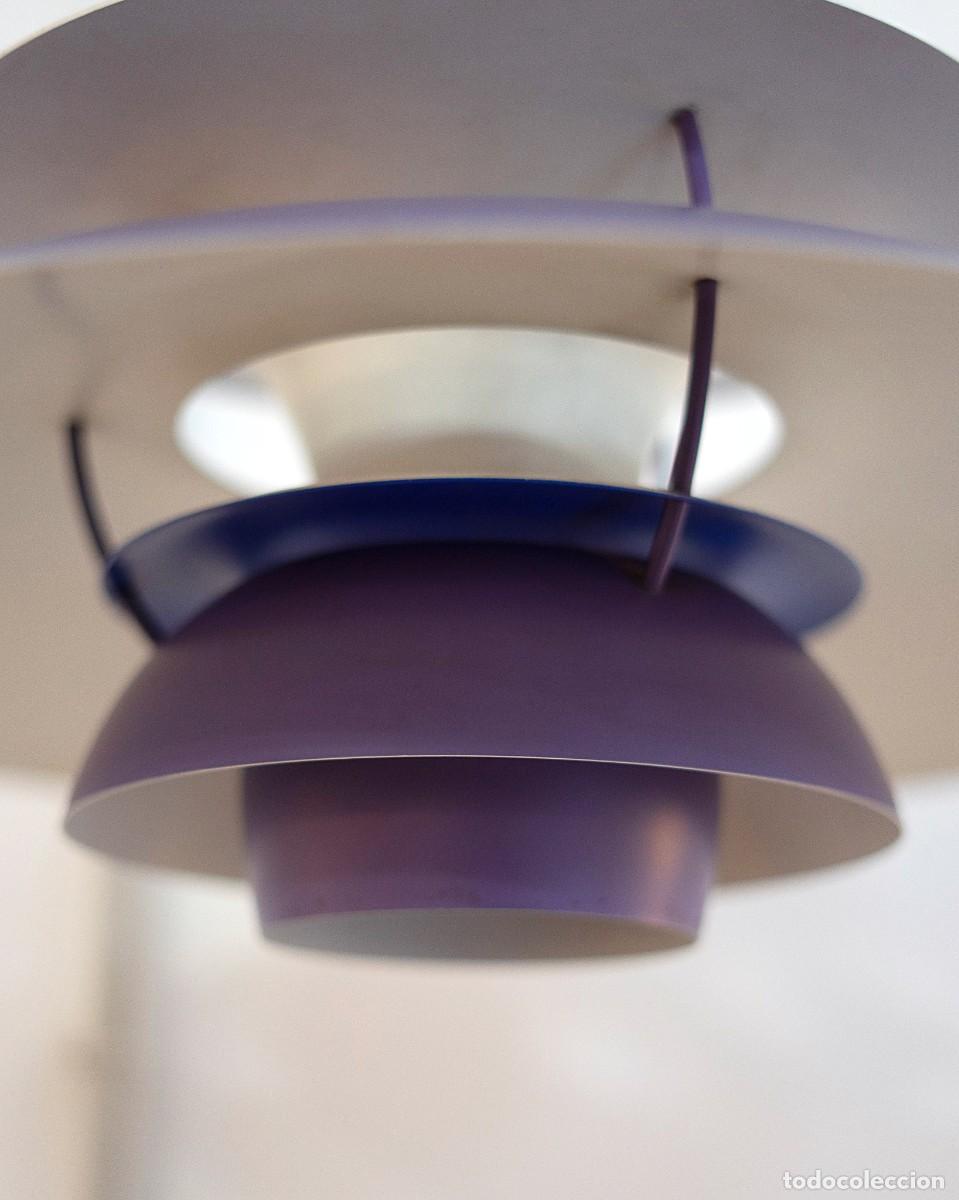Vintage: L&Aacute;MPARA PH5 MORADA DE LOUIS POULSEN - Foto 9