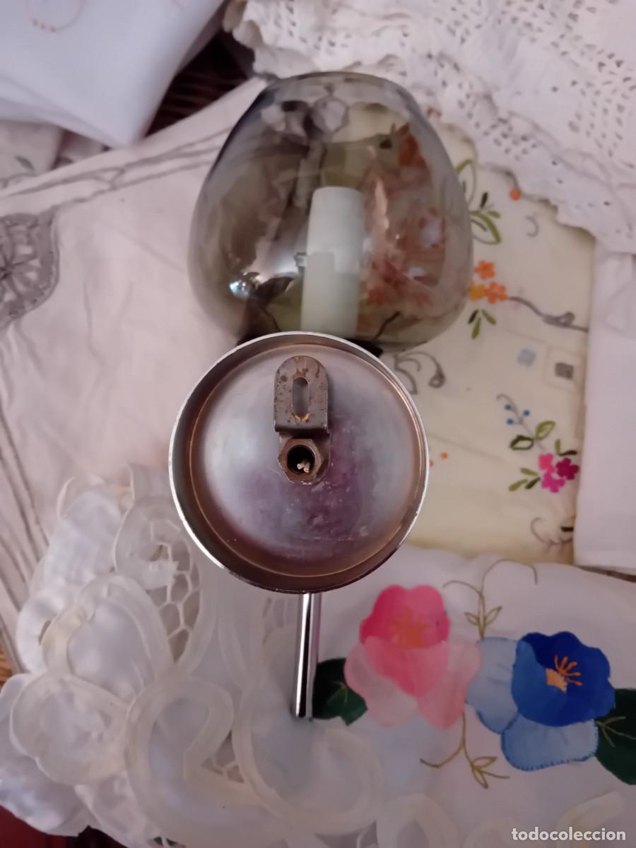 Vintage: Aplique l&aacute;mpara de pared de acero d&eacute;cada de los 70 - Foto 4