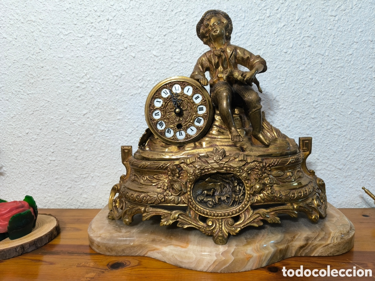 Vintage: Reloj bronce pastorcillo - Foto 2