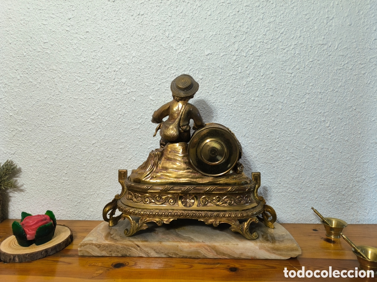 Vintage: Reloj bronce pastorcillo - Foto 3