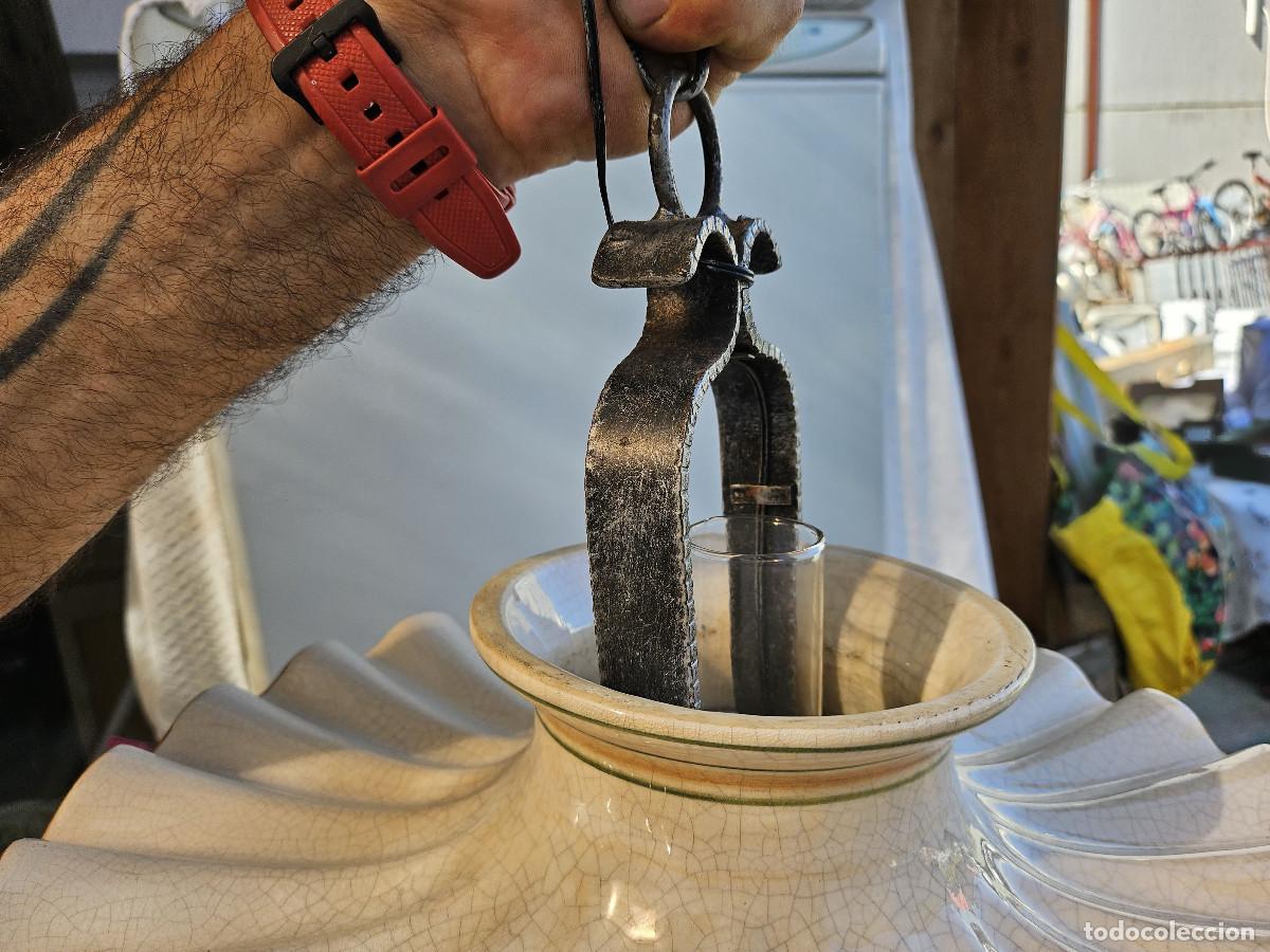 Vintage: lampara de ceramica rustica - Foto 3