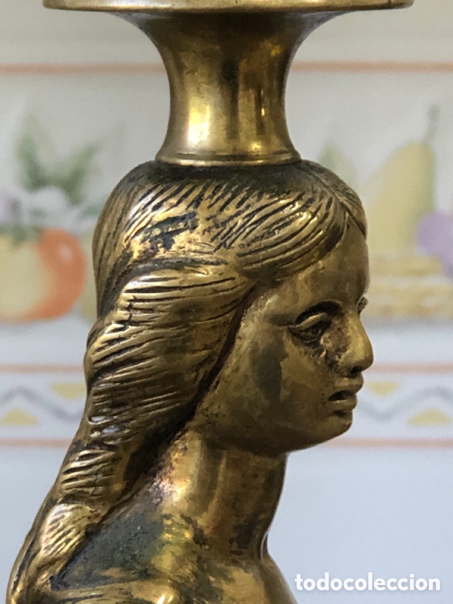 Vintage: LAMPARAS DE MESA EN BRONCE - Foto 8