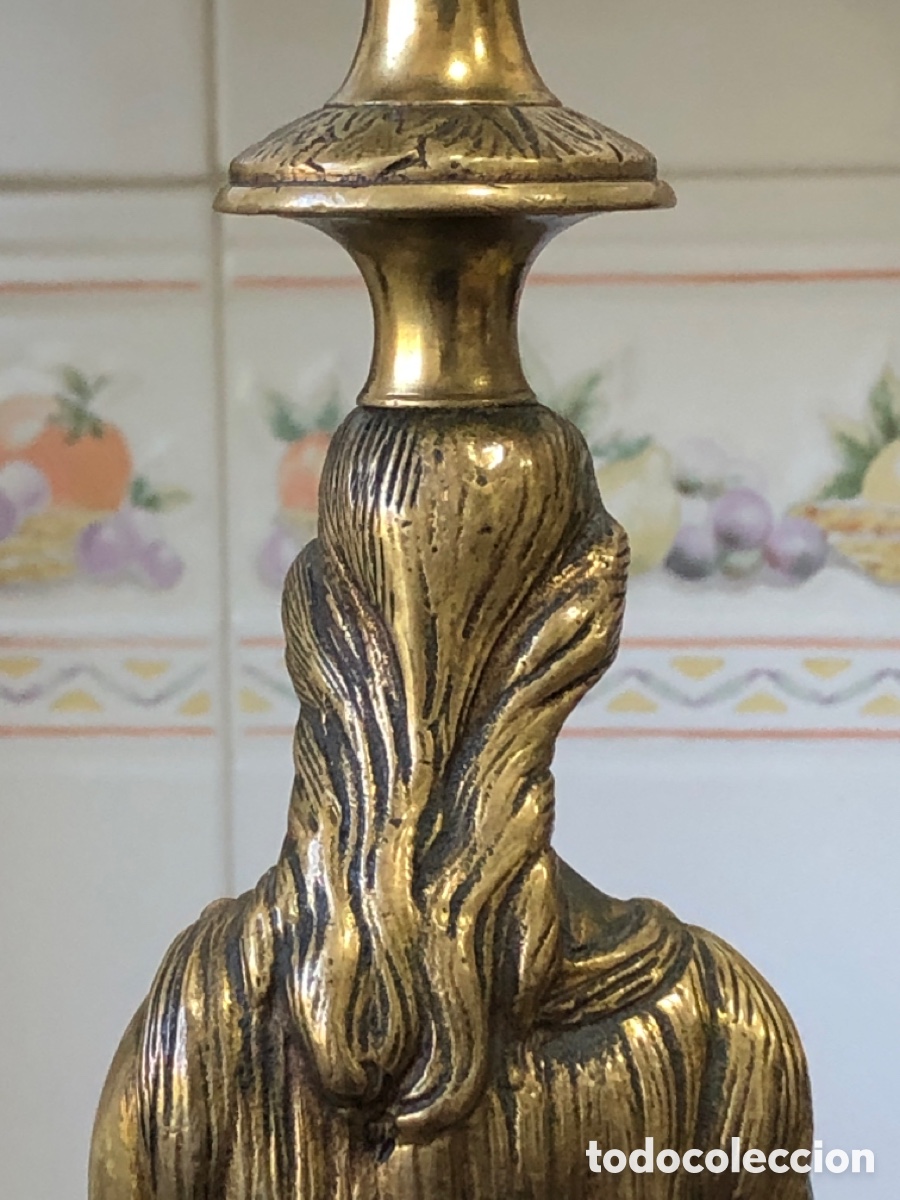 Vintage: LAMPARAS DE MESA EN BRONCE - Foto 11