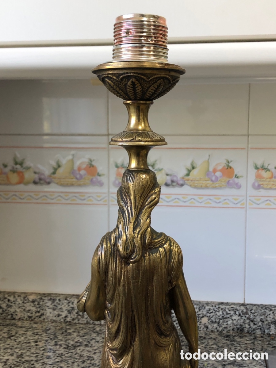 Vintage: LAMPARAS DE MESA EN BRONCE - Foto 12