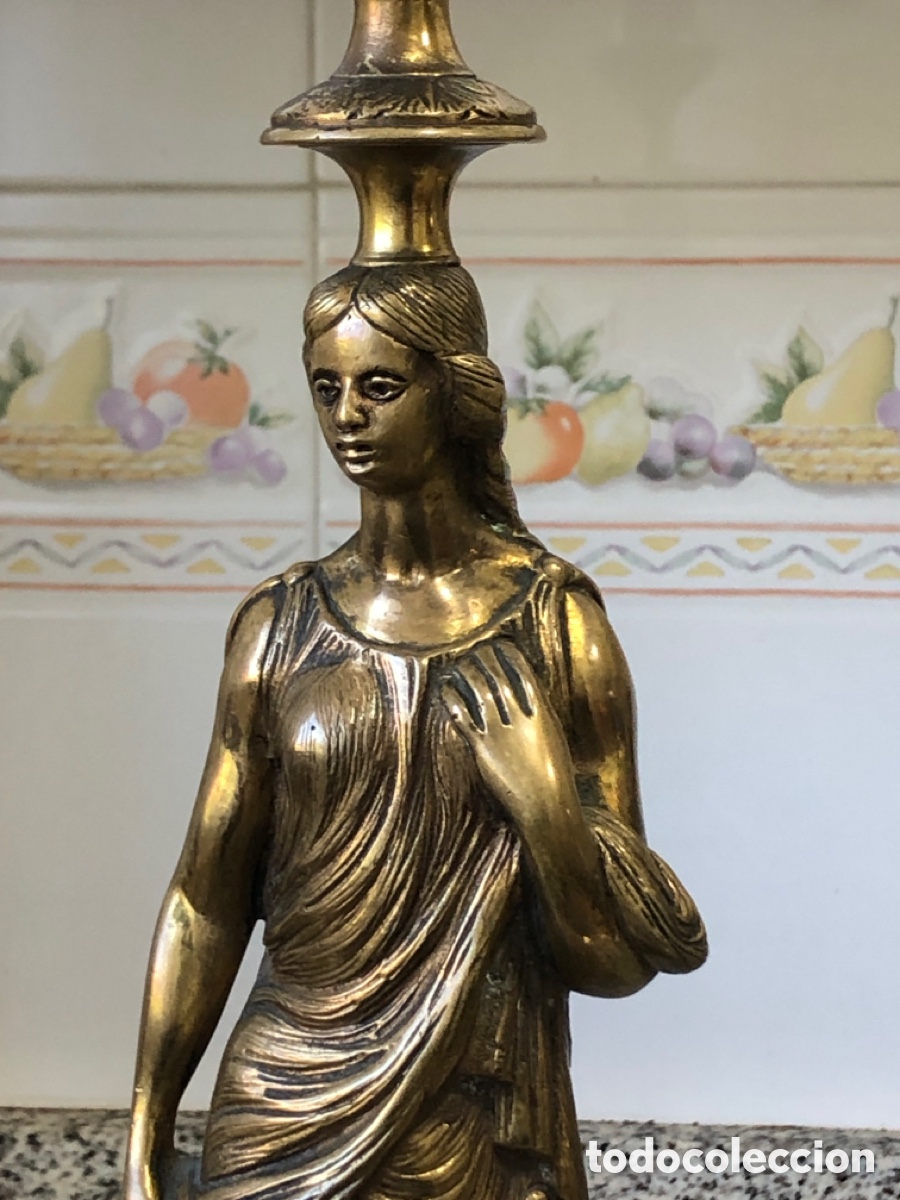 Vintage: LAMPARAS DE MESA EN BRONCE - Foto 20