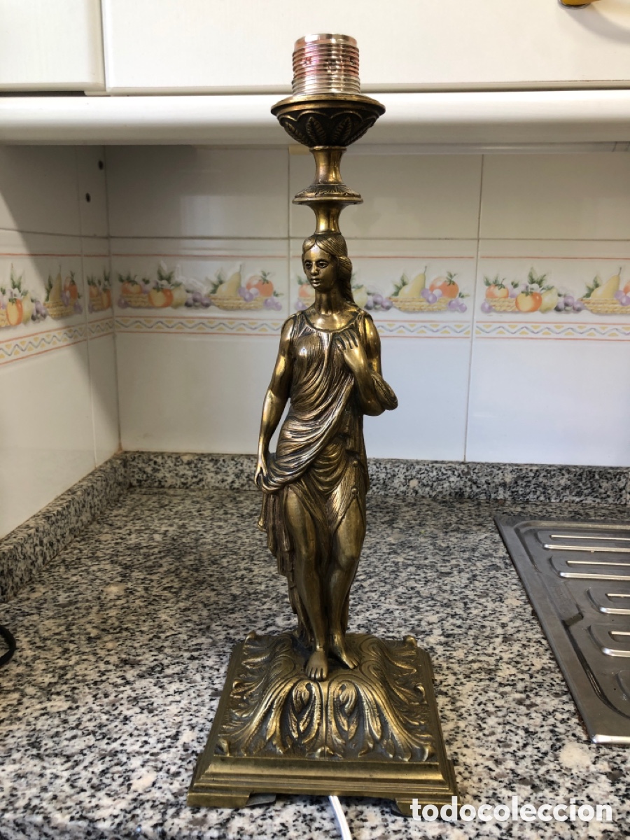 Vintage: LAMPARAS DE MESA EN BRONCE - Foto 21