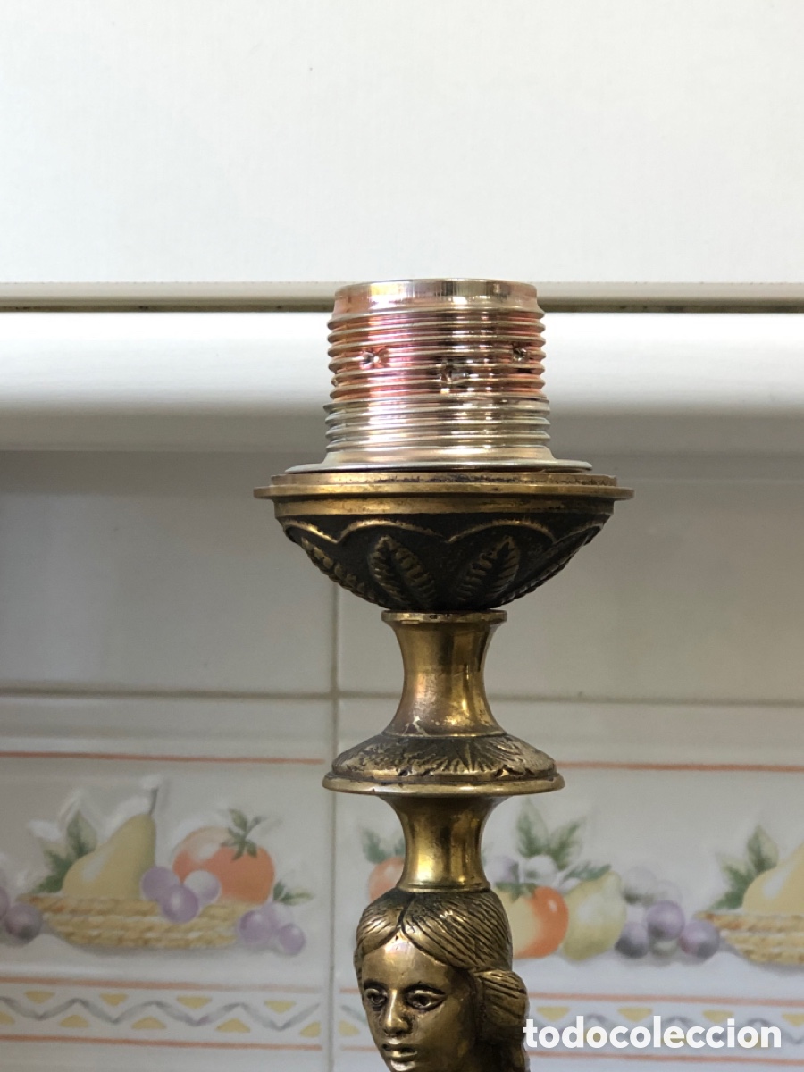 Vintage: LAMPARAS DE MESA EN BRONCE - Foto 22