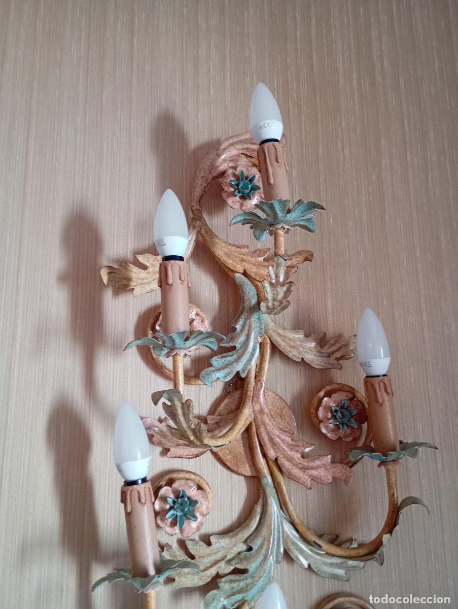 Vintage: aplique de pared hierro policromado - Foto 3
