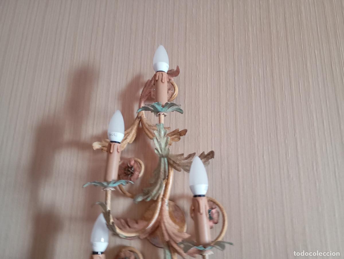 Vintage: aplique de pared hierro policromado - Foto 5