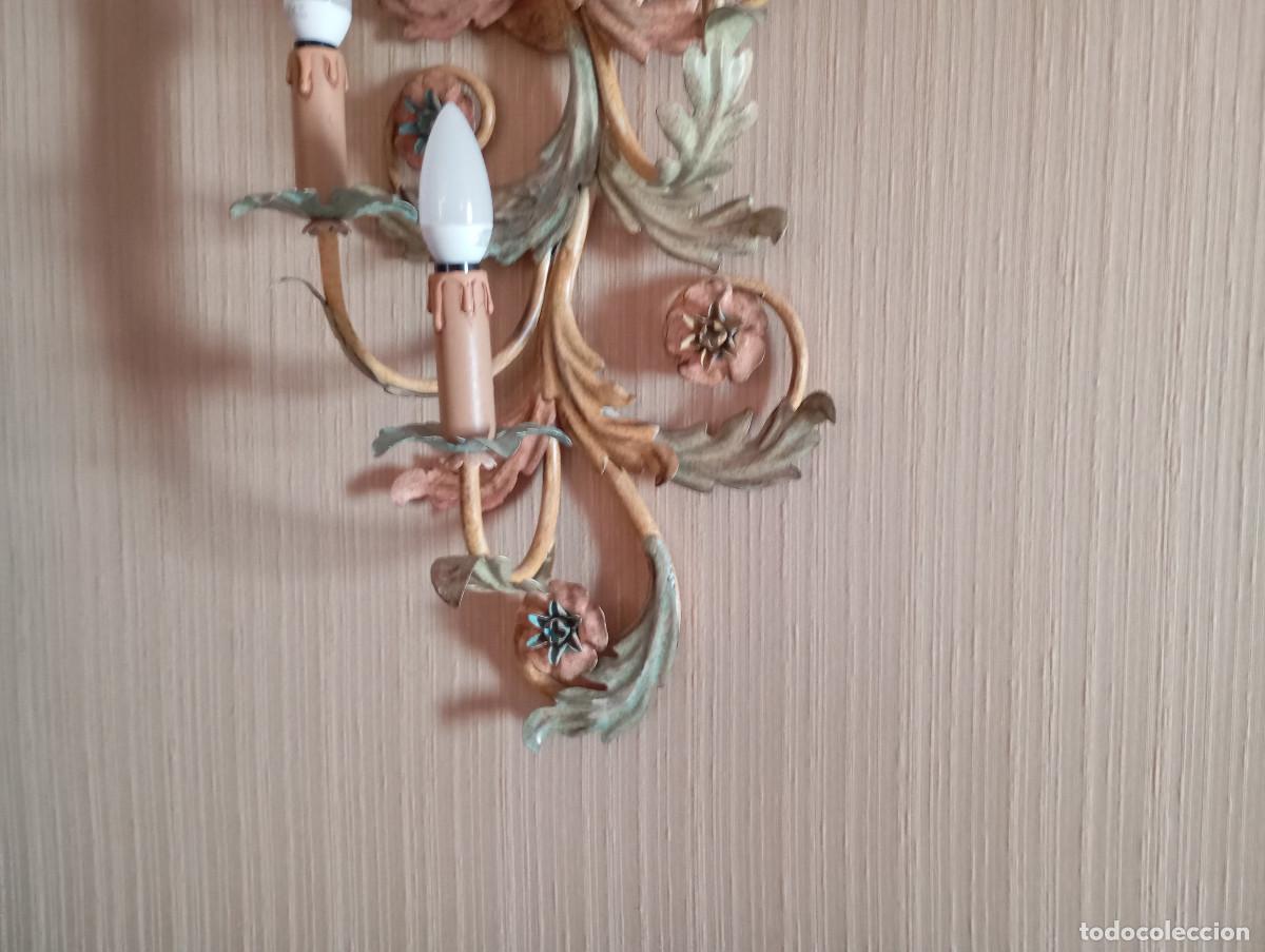 Vintage: aplique de pared hierro policromado - Foto 6