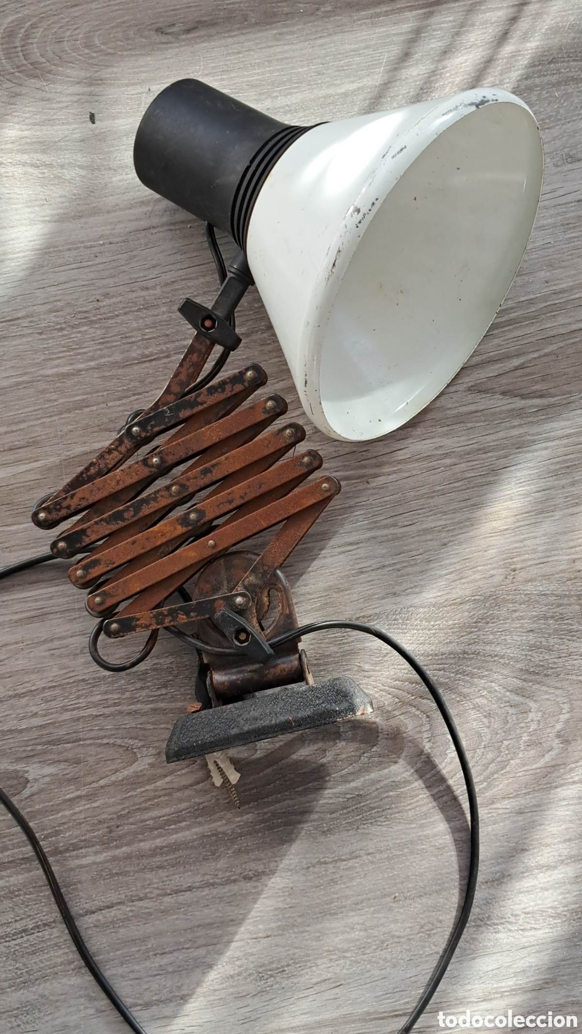 Vintage: Antigua l&aacute;mpara acorde&oacute;n flexo extensible - Foto 6