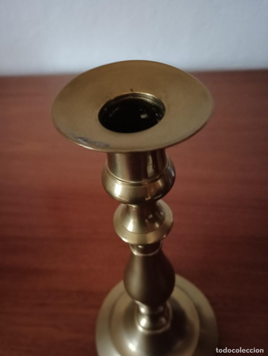 Vintage: ANTIGUO CANDELABRO DE BRONCE - Foto 4