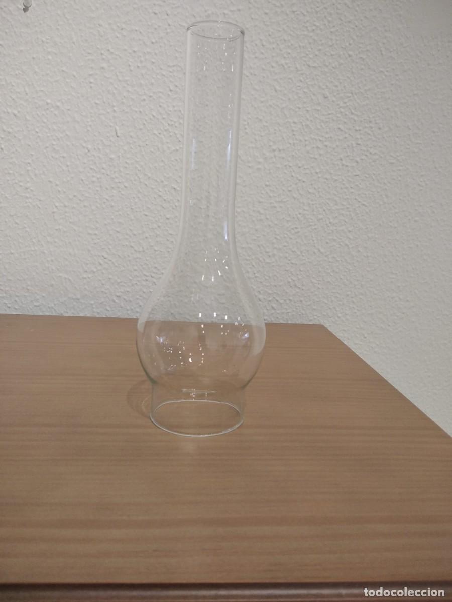 Vintage: TULIPA PARA QUINQUE ALTO 23CM - Foto 1