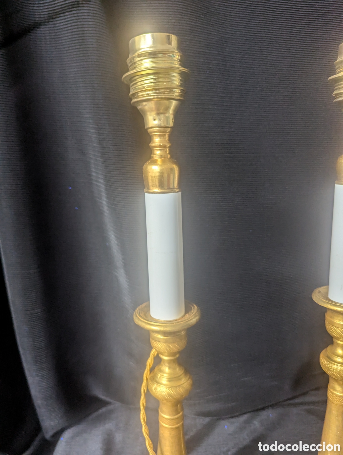 Vintage: CANDELABROS LATON ESTILO CARLOS X - Foto 3