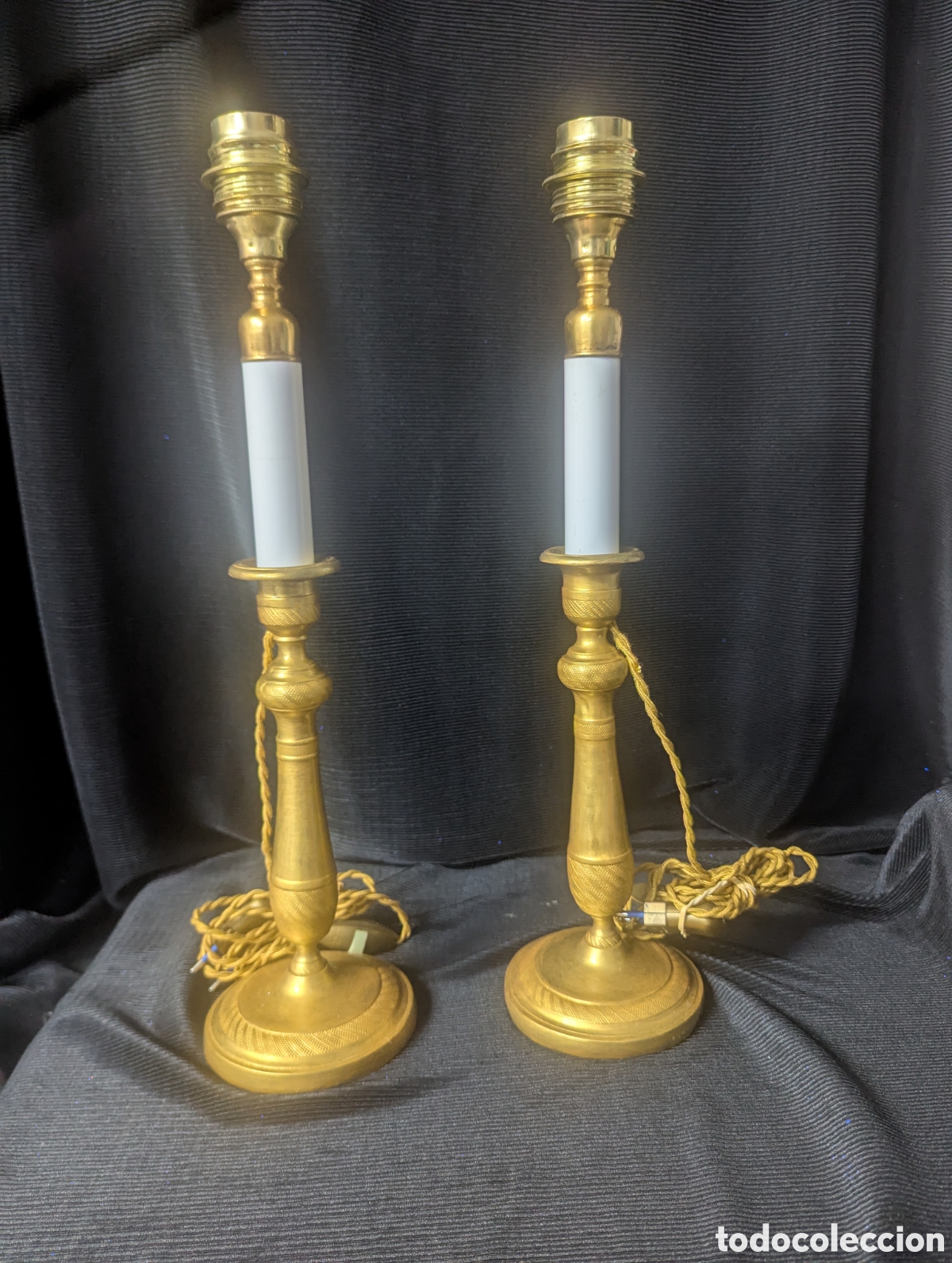 Vintage: CANDELABROS LATON ESTILO CARLOS X - Foto 1