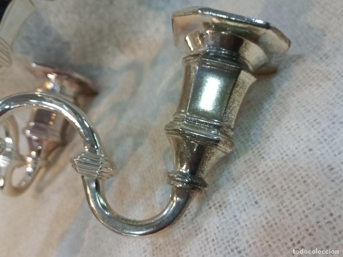 Vintage: PAREJA DE CANDELABROS &uml;SILVER PLATEED&uml; (cinco velas) - Foto 6