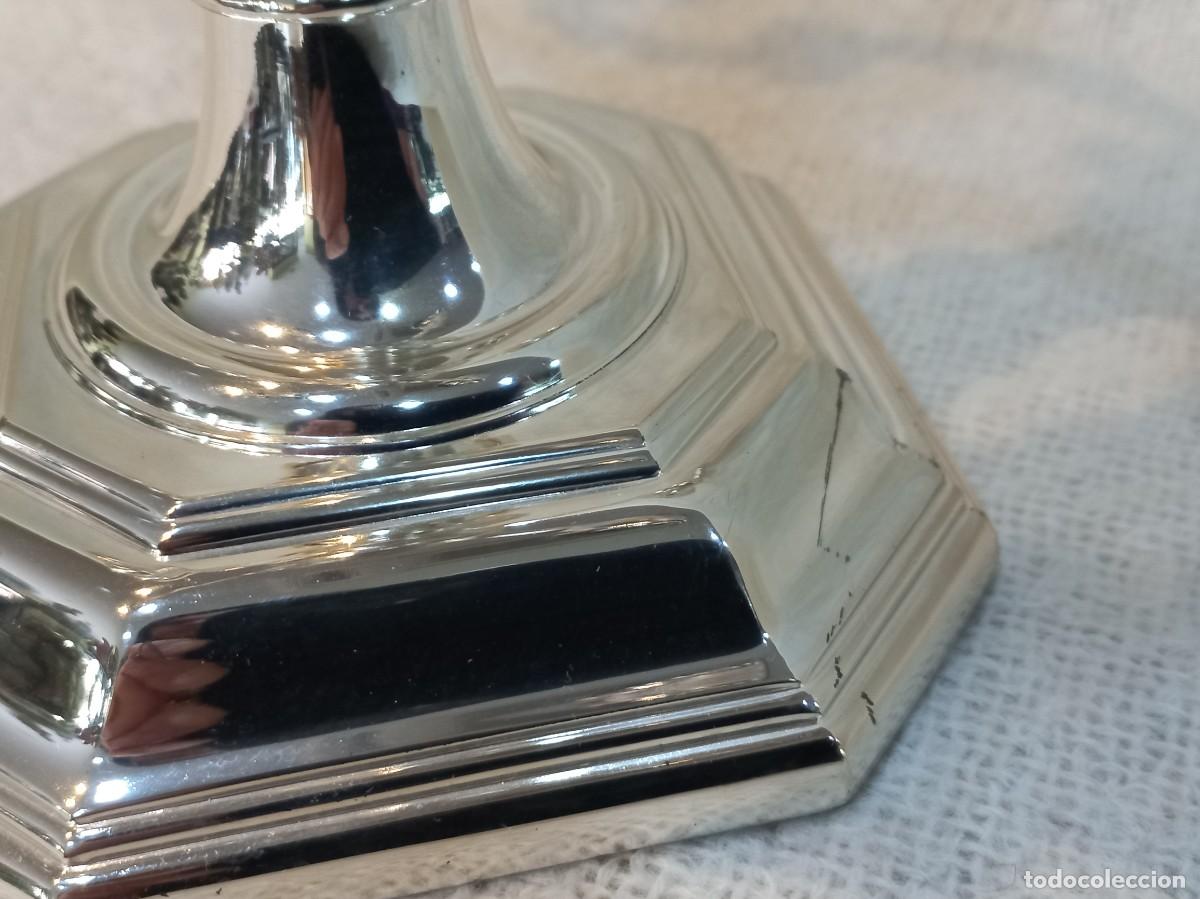 Vintage: PAREJA DE CANDELABROS &uml;SILVER PLATEED&uml; (cinco velas) - Foto 8