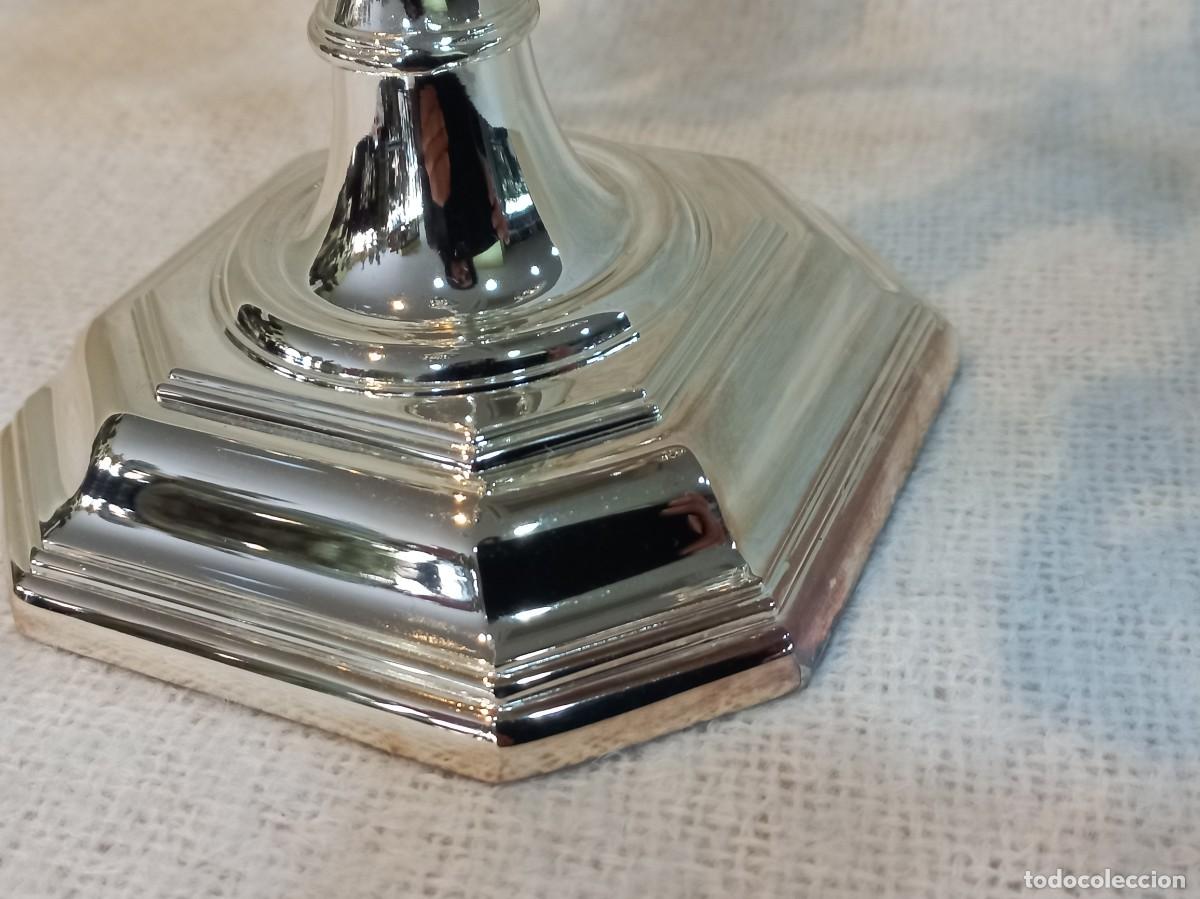 Vintage: PAREJA DE CANDELABROS &uml;SILVER PLATEED&uml; (cinco velas) - Foto 13