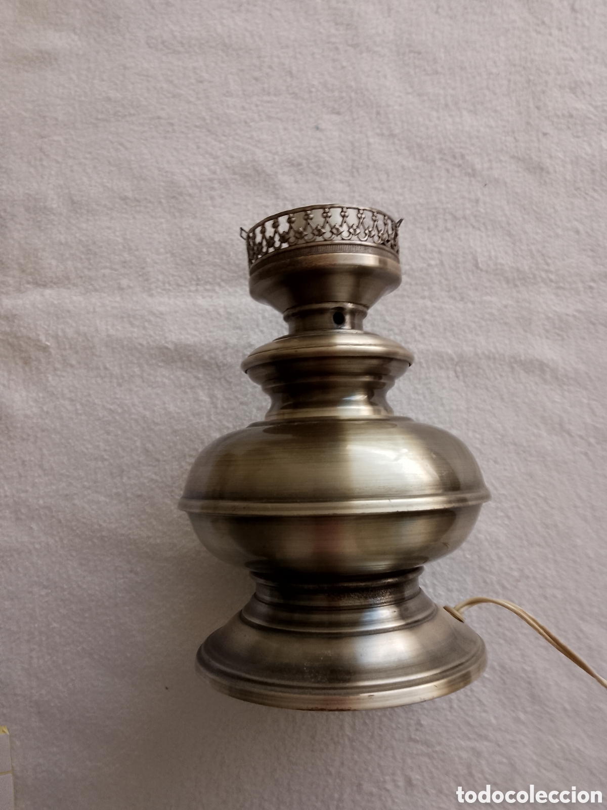 Vintage: L&aacute;mpara de mesa de metal - Foto 2