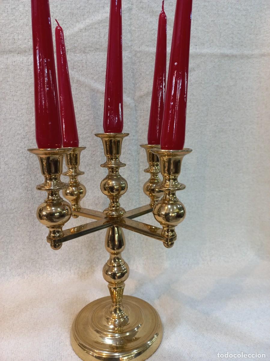 Vintage: CANDELABRO (5 velas) BRONCE - Foto 1
