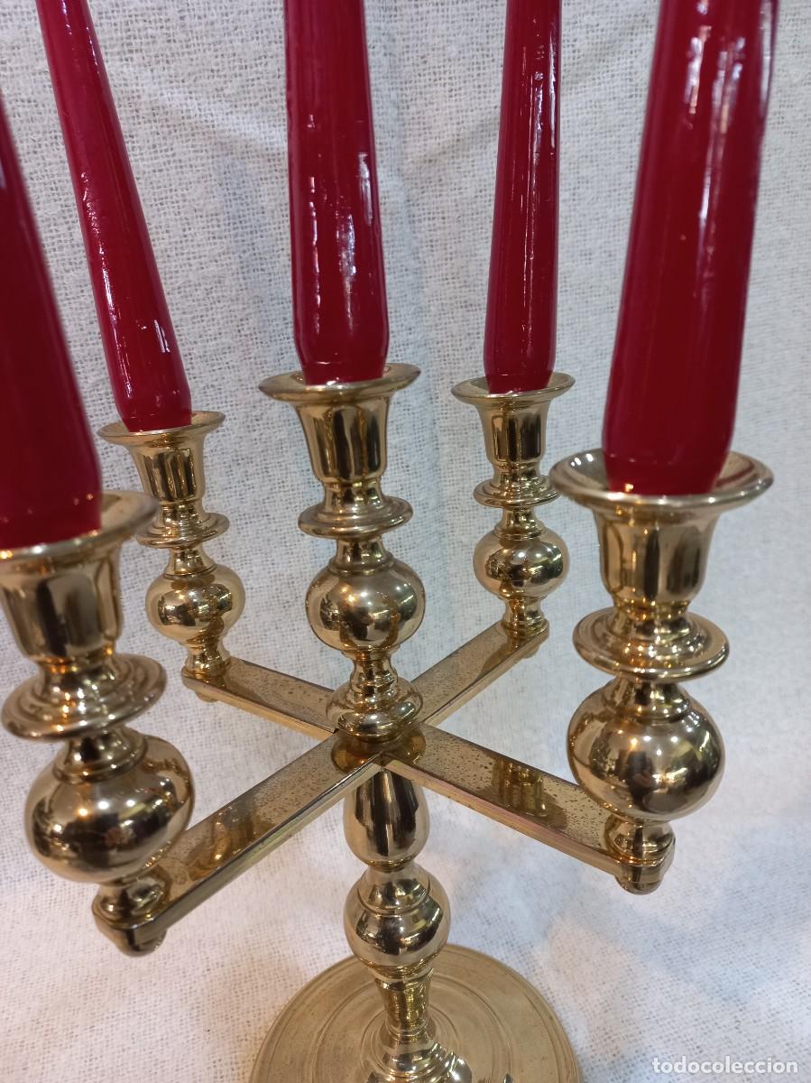 Vintage: CANDELABRO (5 velas) BRONCE - Foto 2