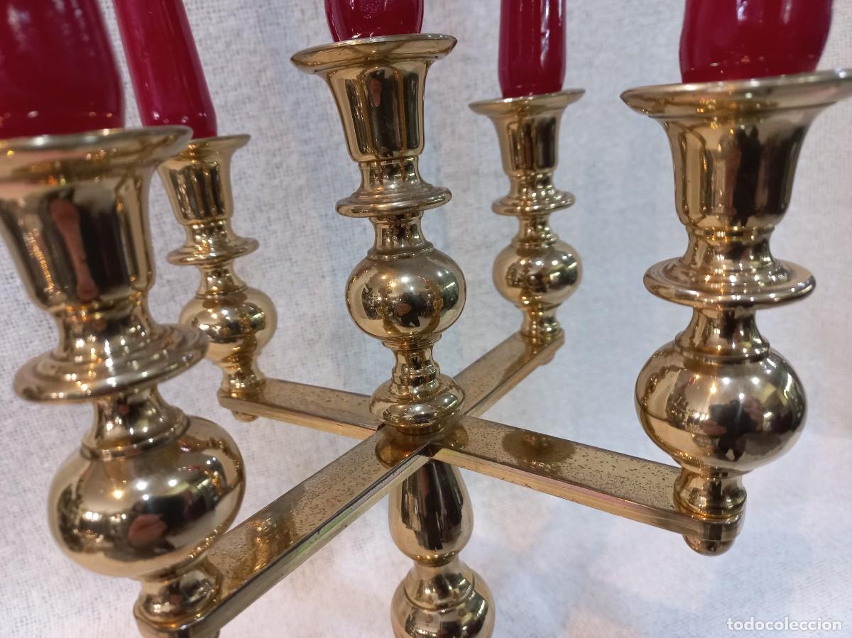 Vintage: CANDELABRO (5 velas) BRONCE - Foto 3