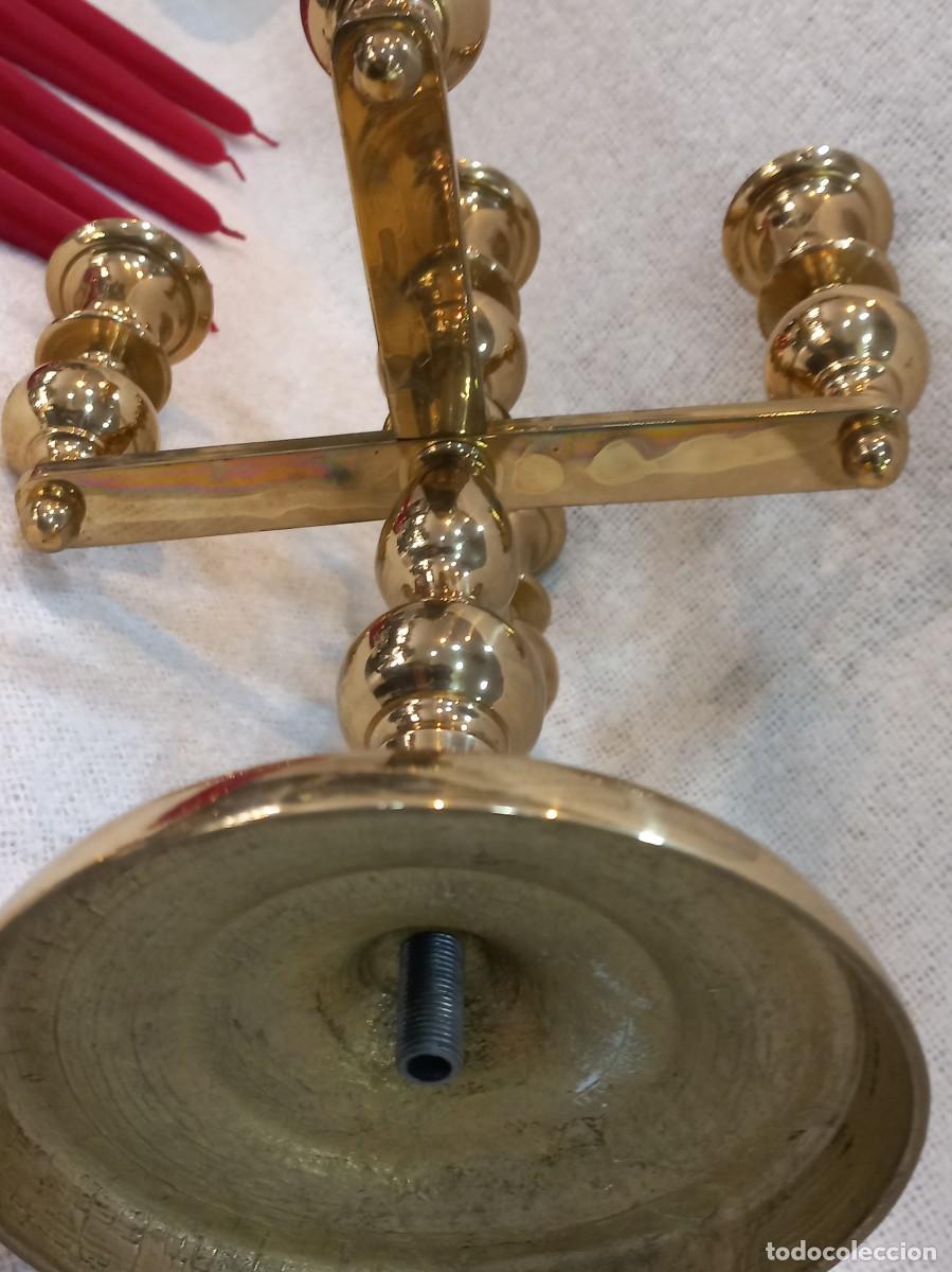 Vintage: CANDELABRO (5 velas) BRONCE - Foto 10