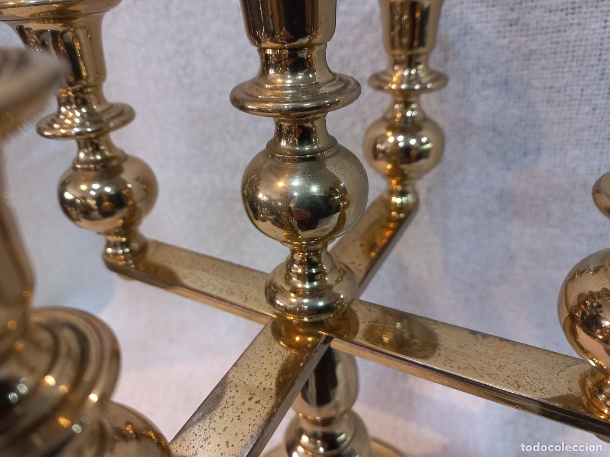 Vintage: CANDELABRO (5 velas) BRONCE - Foto 13