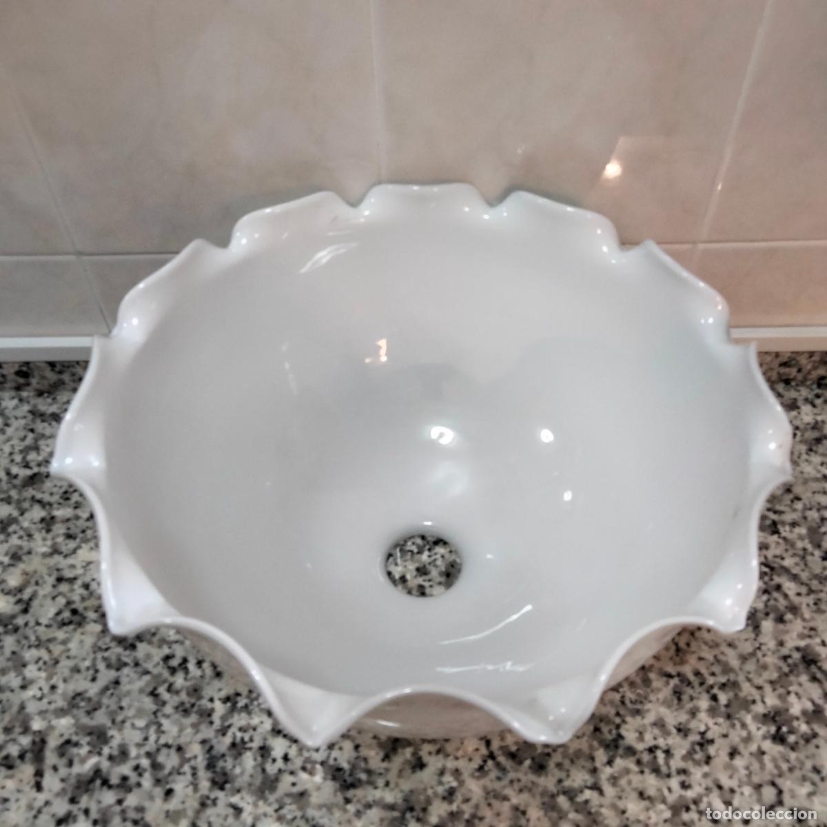 Vintage: Tulipa de Opalina Blanca Para L&aacute;mpara de Techo. - Foto 2