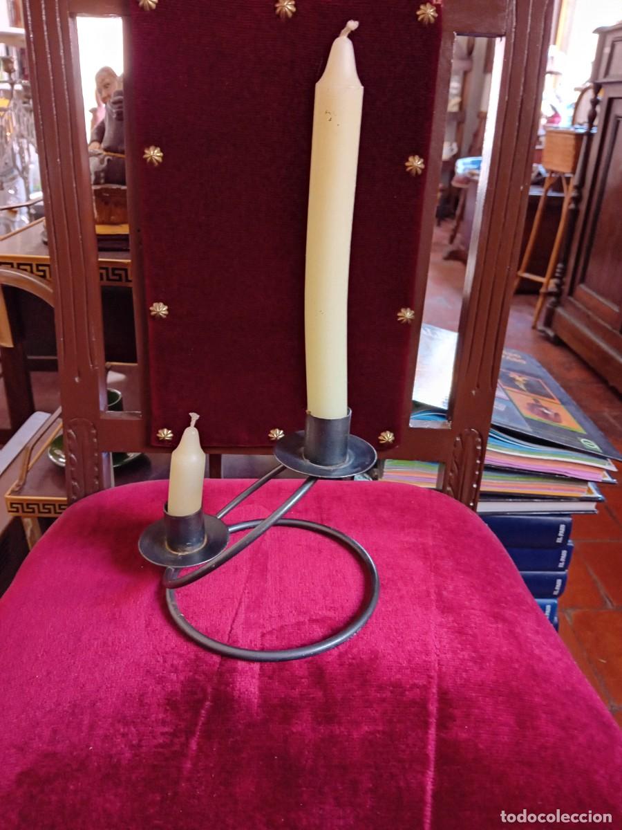 Vintage: Candelabro de hierro vintage - Foto 4