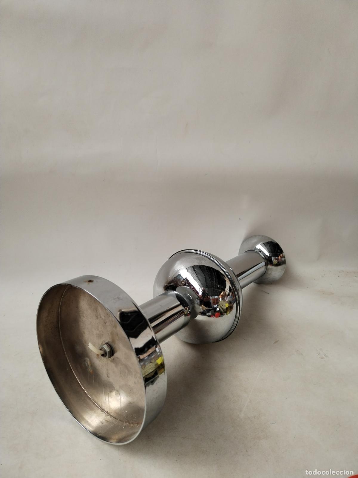 Vintage: lampara vintage de metal cromado - Foto 2