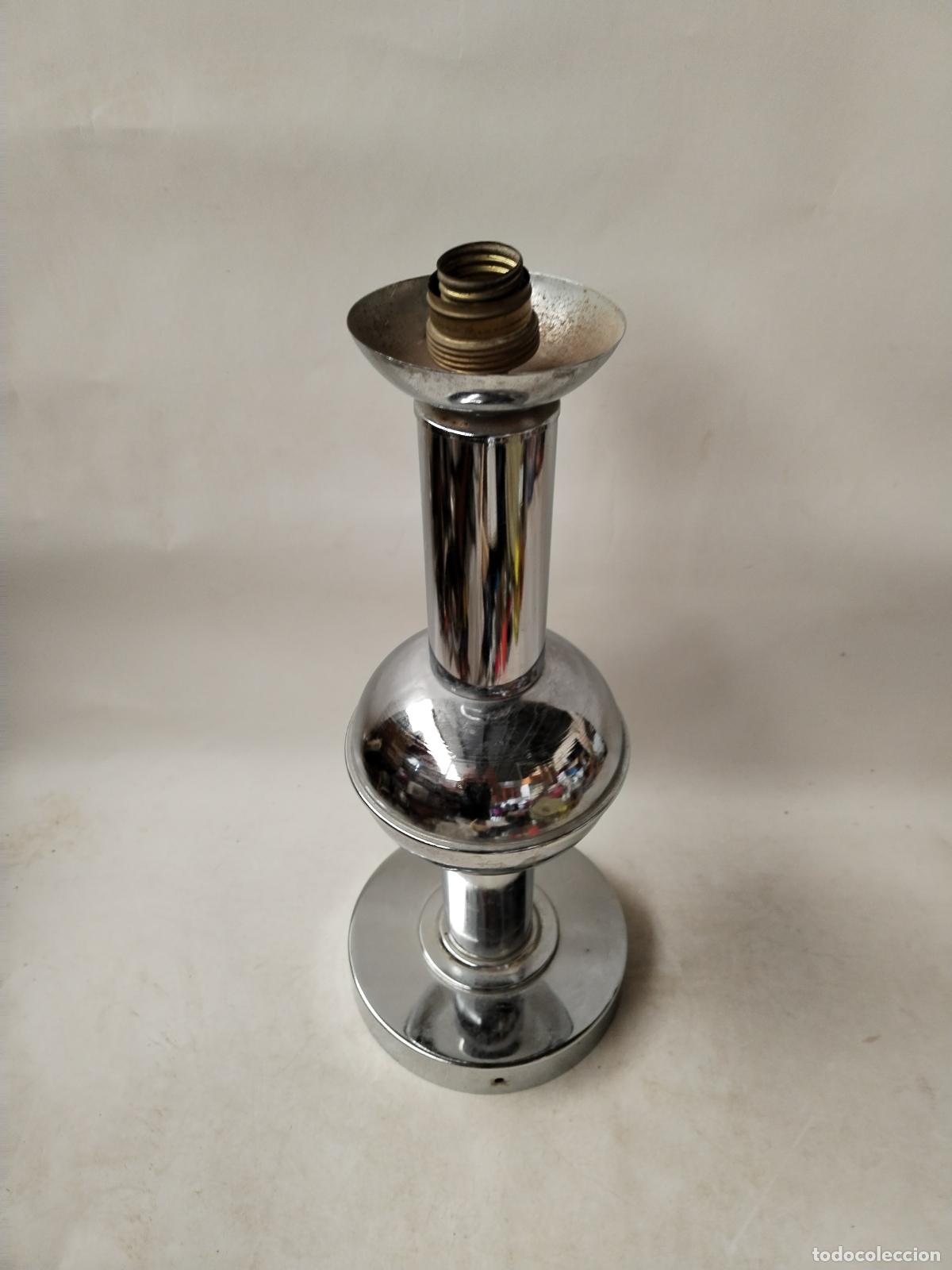 Vintage: lampara vintage de metal cromado - Foto 3